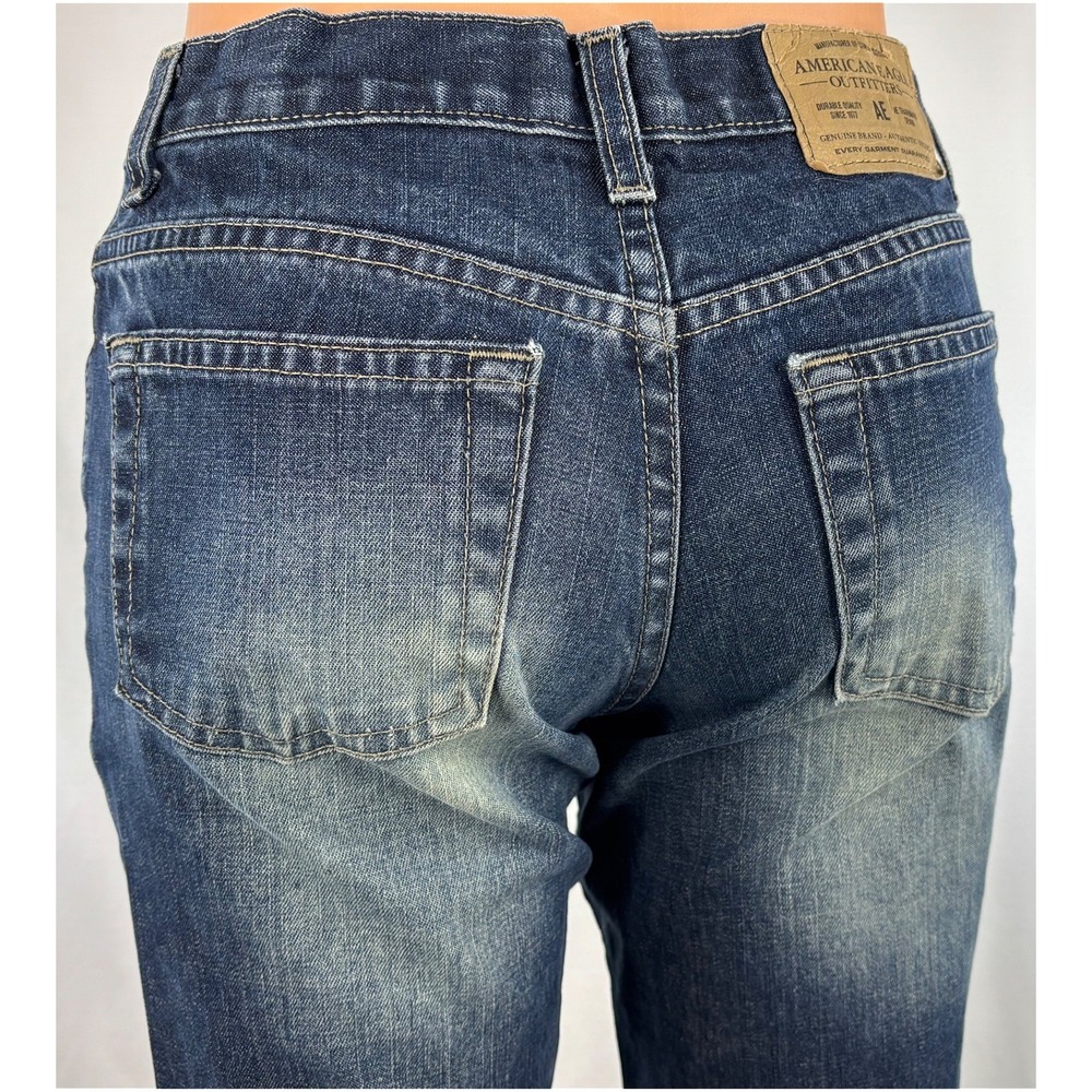 American Eagle Women's Bootcut Jeans Size 0 Faded Indigo Classic - Picture 5 of 14